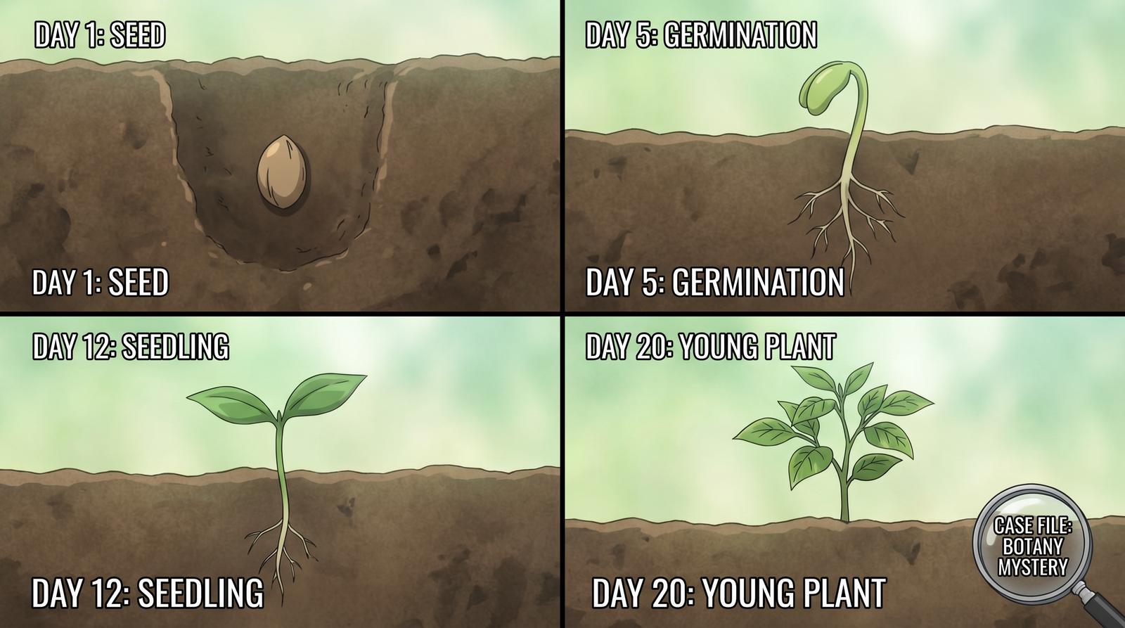 小马拉大车植物生长延时视频